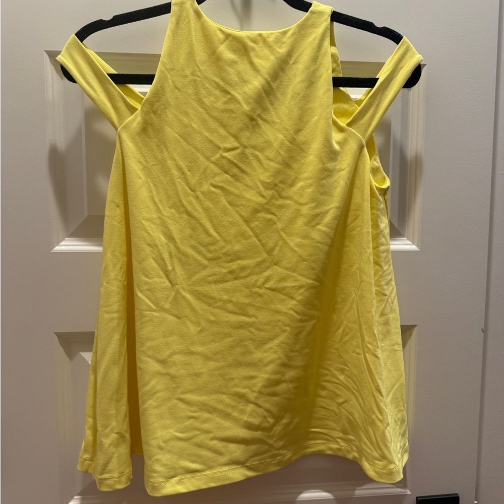 Susana Monaco Yellow Off-Shoulder Tank Top